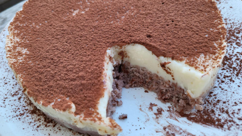 Cheesecake tiramisù proteica