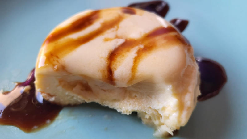 Flan proteico al caramello