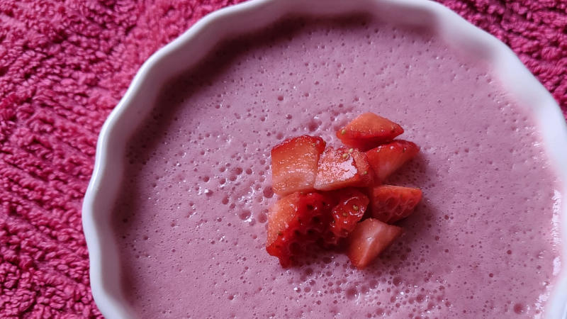 Mousse proteica alle fragole