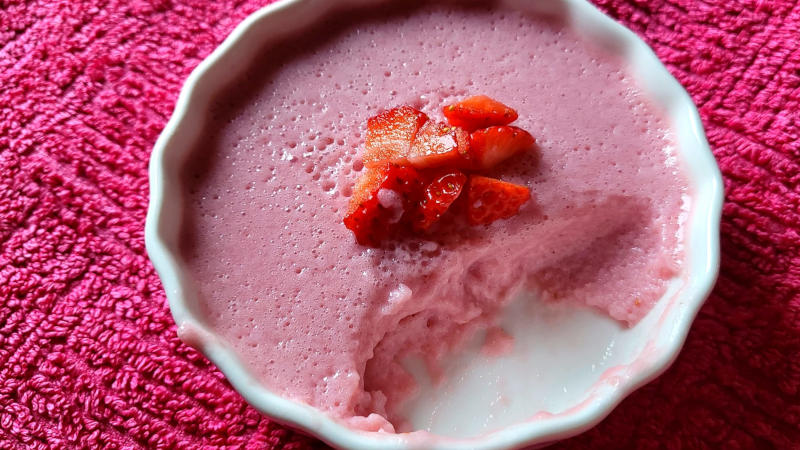 Mousse proteica alle fragole