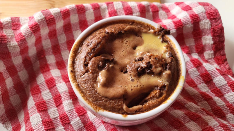 Baked oats proteica al cioccolato e caramello