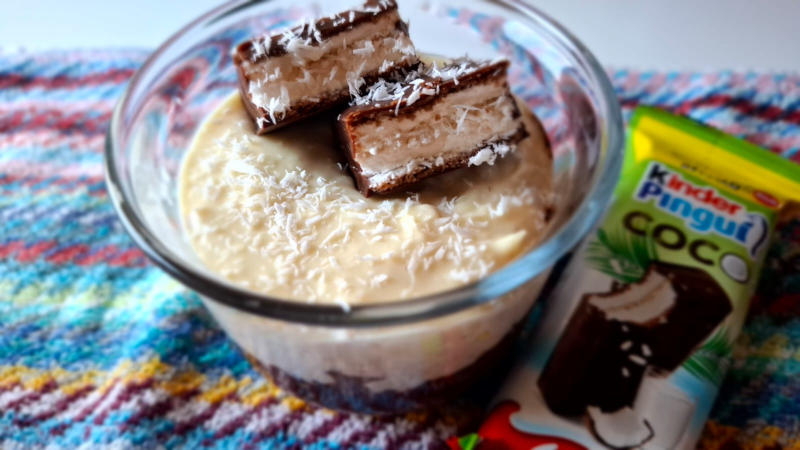 Overnight Oats Kinder Pinguì al cocco